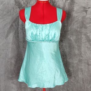 Byline Byer California light teal sleeveless size medium top